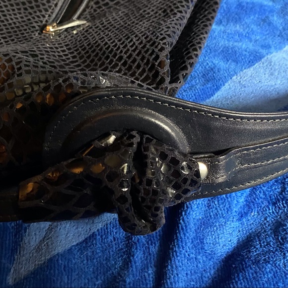 DUE FRATELLI  Black Patent Leather hobo shoulder bag - Picture 10 of 10